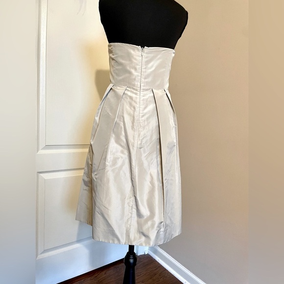 J. Crew Maisie Dress Classic Faille Size 8 P Pale Graphite Bridesmaid Cocktail - Picture 5 of 8